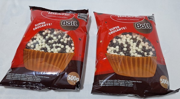 CEREAL BALL CHOCOLATE  E BRANCO  MISTO500GR VABENE